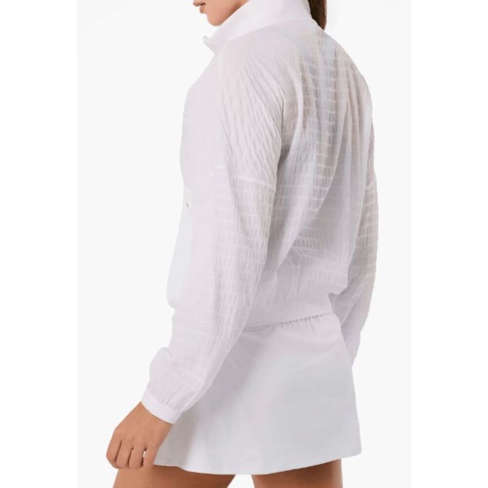 SPANX Active Run Water Resistant Half-Zip Jacket- White- Size L - Picture 2 of 2